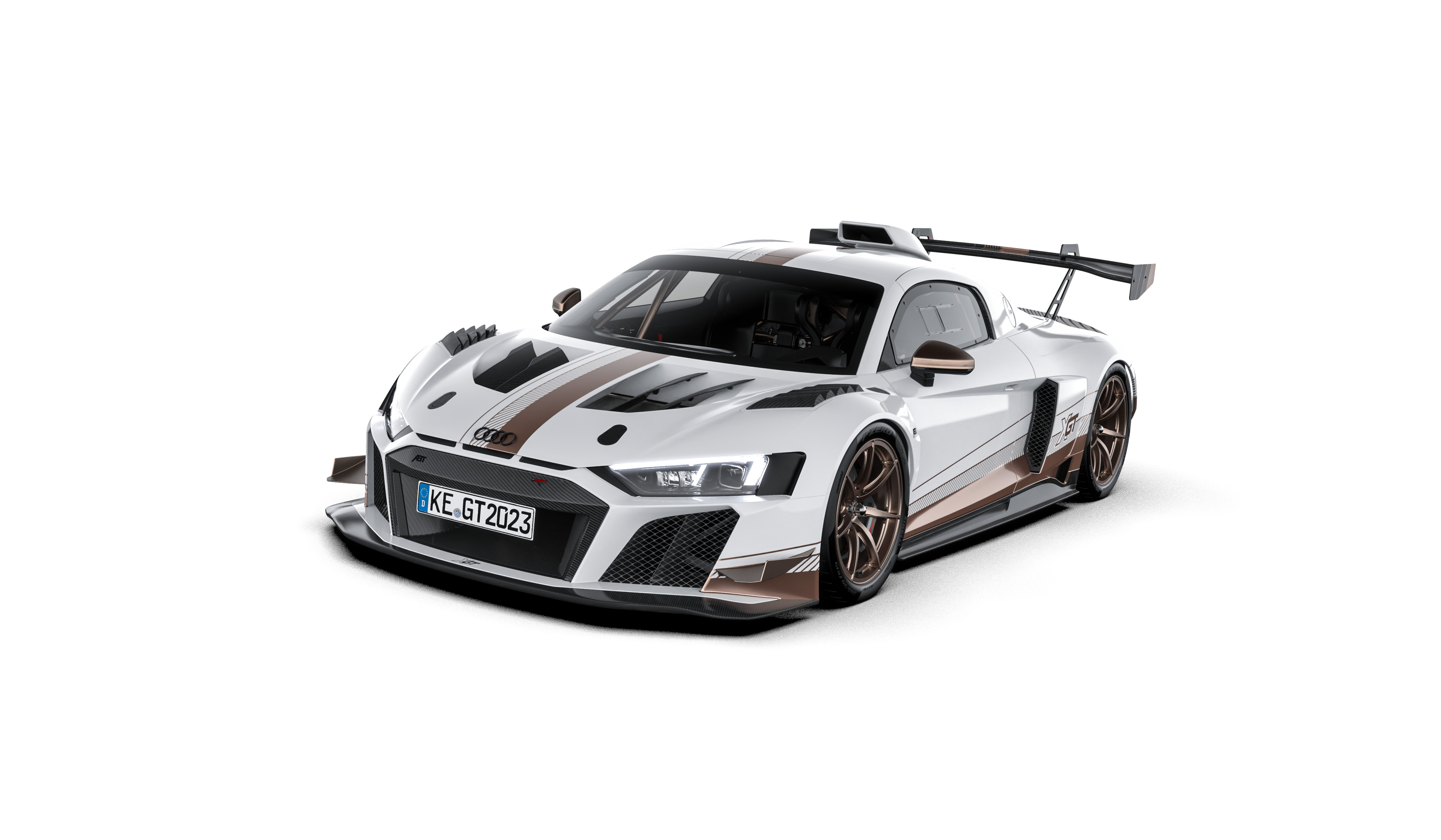 Black and white XGT from the side front view