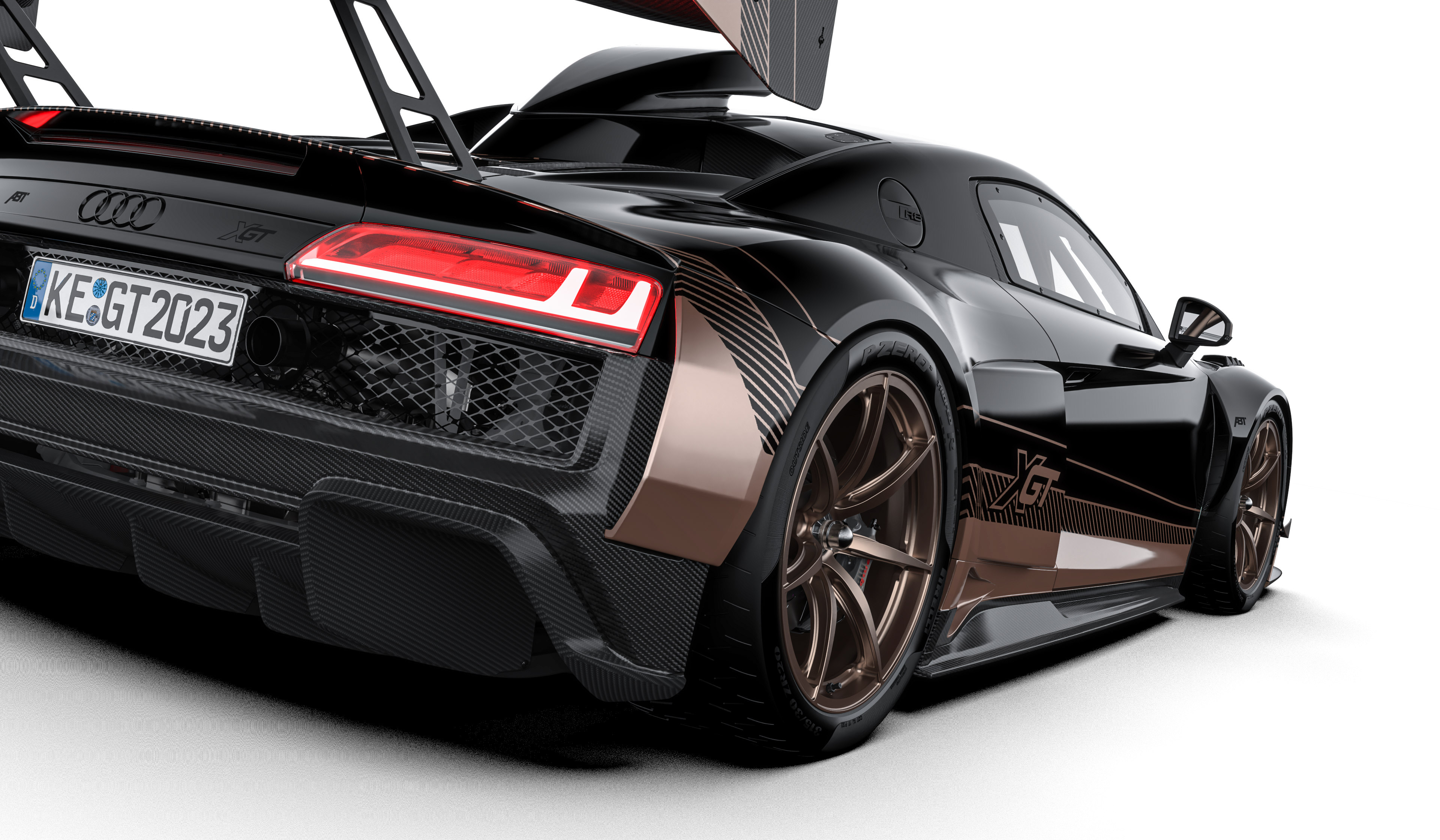 Black-bronze XGT from the side rear view