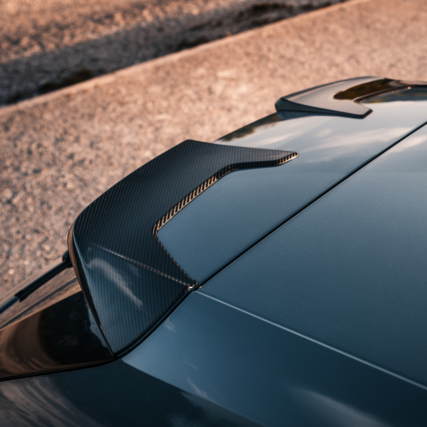 Close-up of rear spoiler