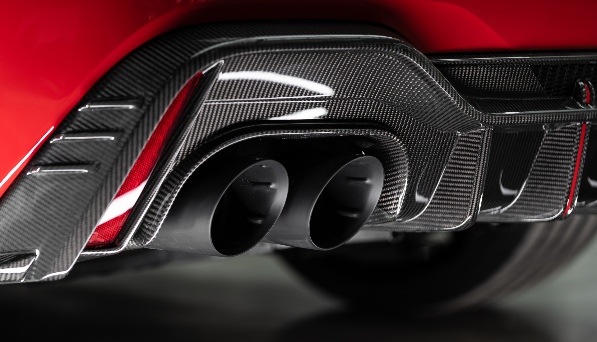 Close-up of tailpipes