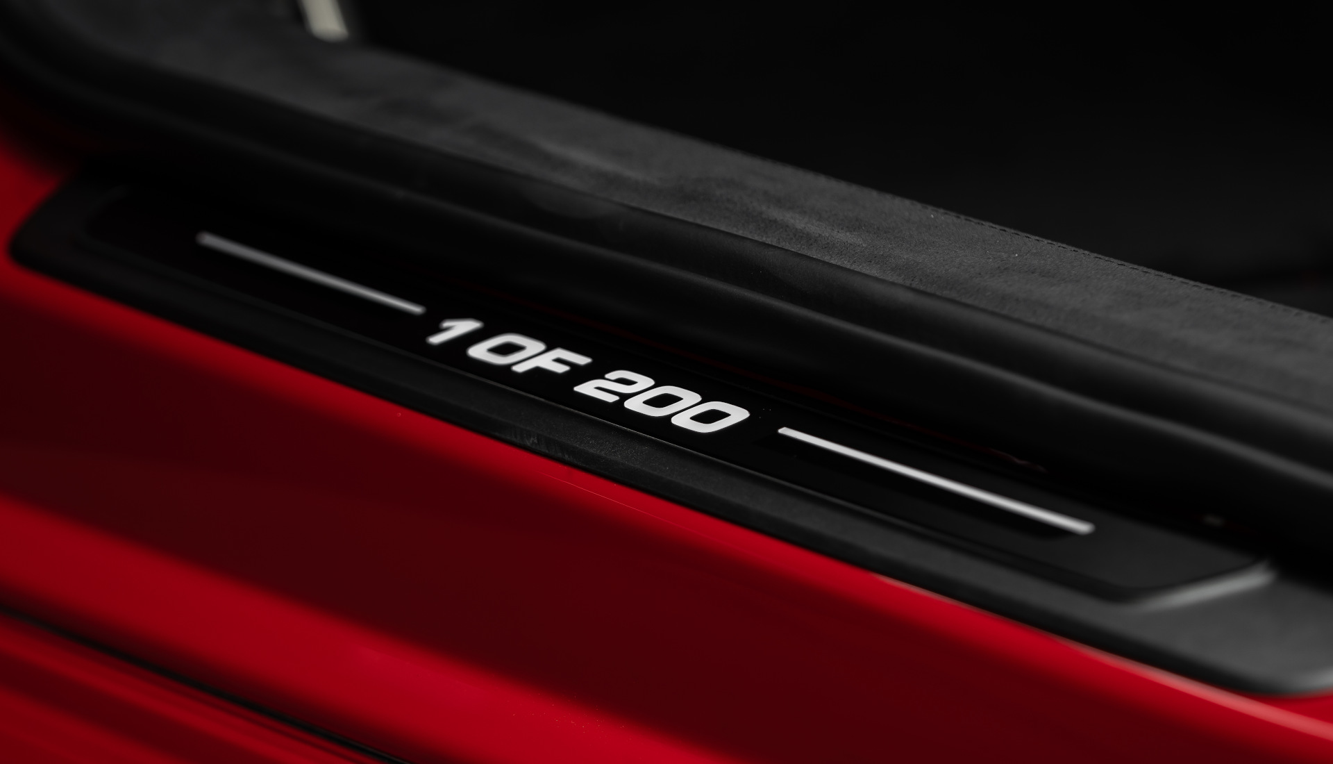 Close-up of door sill panel