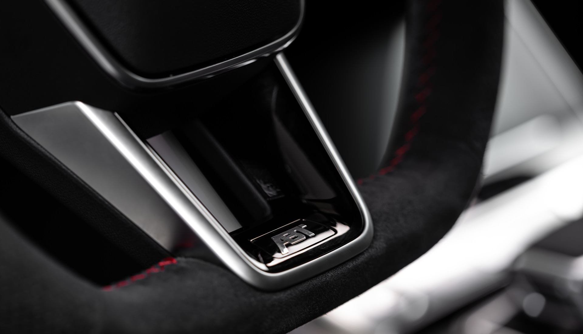 Close-up of steering wheel