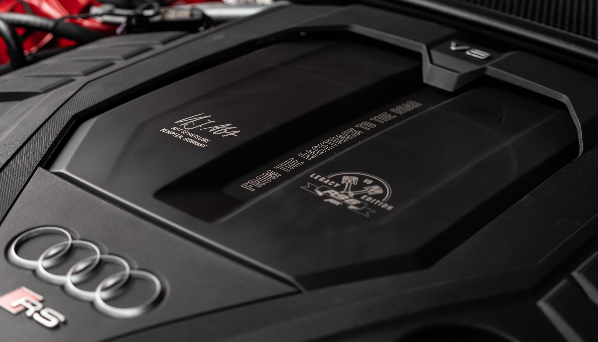 Close-up of engine compartment