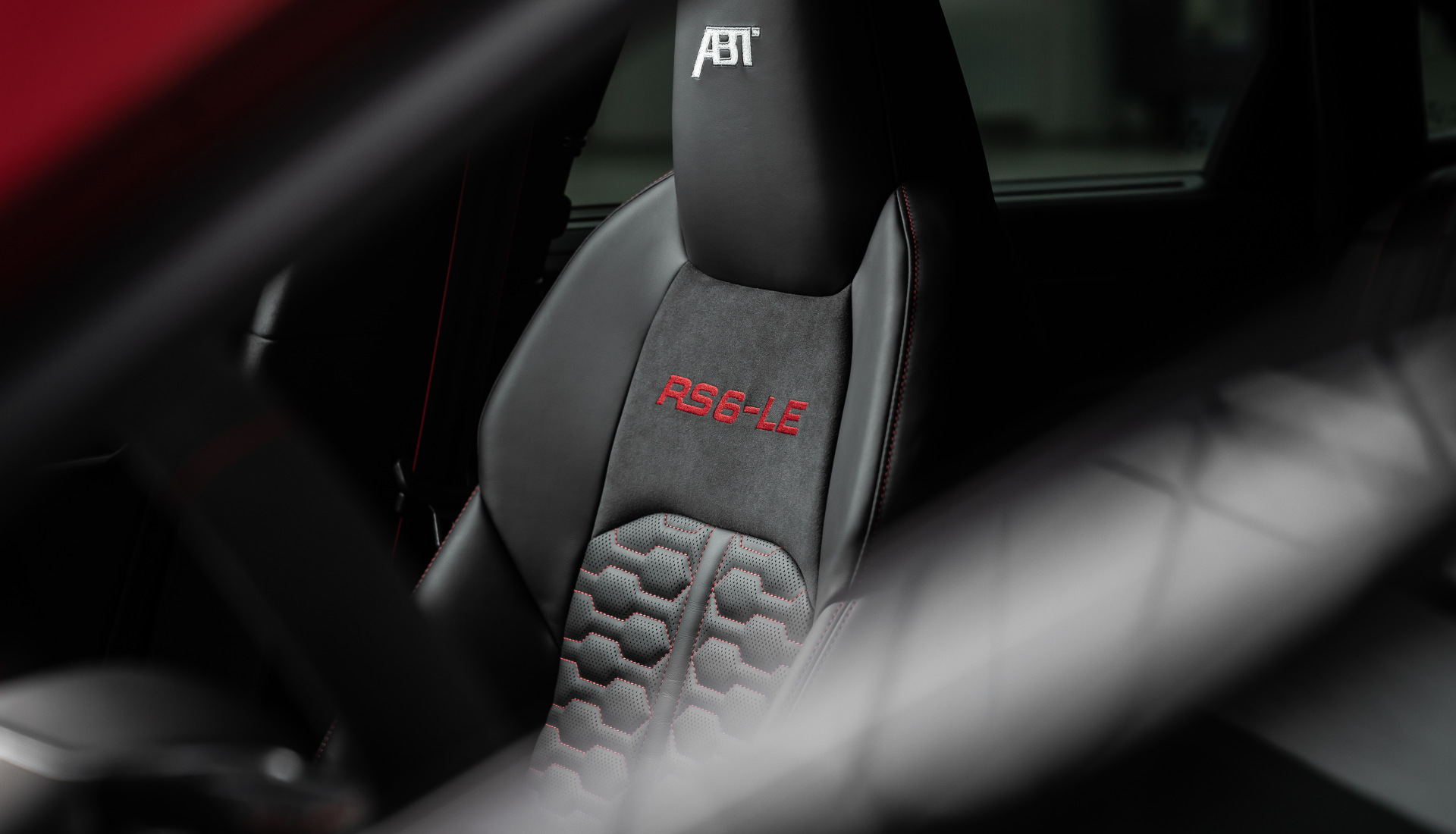 Close-up of seat backrest