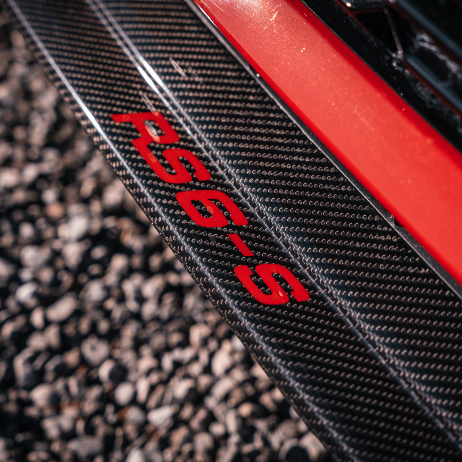 Close-up of front lip