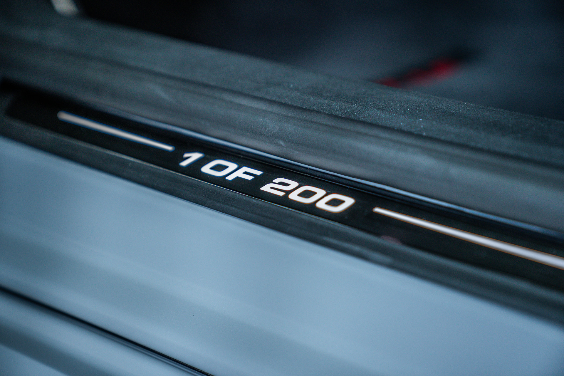 Close-up of the door sill panel