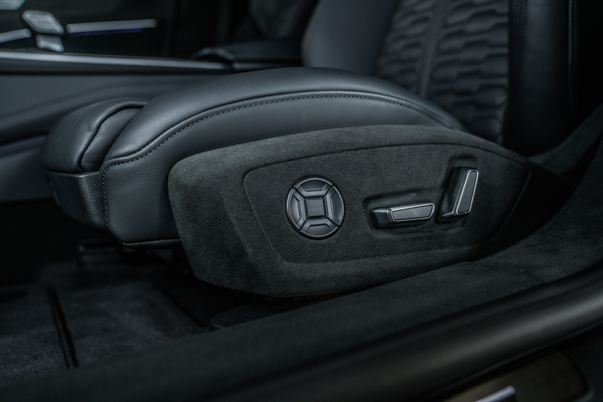 Close-up of seat panelling 