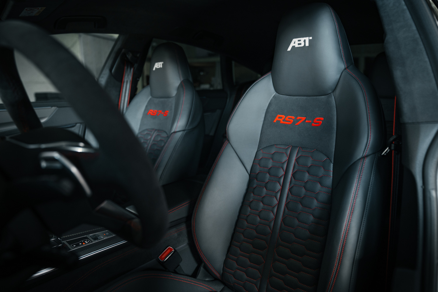 Close-up of seat backrest