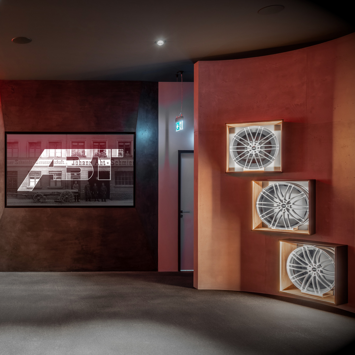 View of rims on the wall