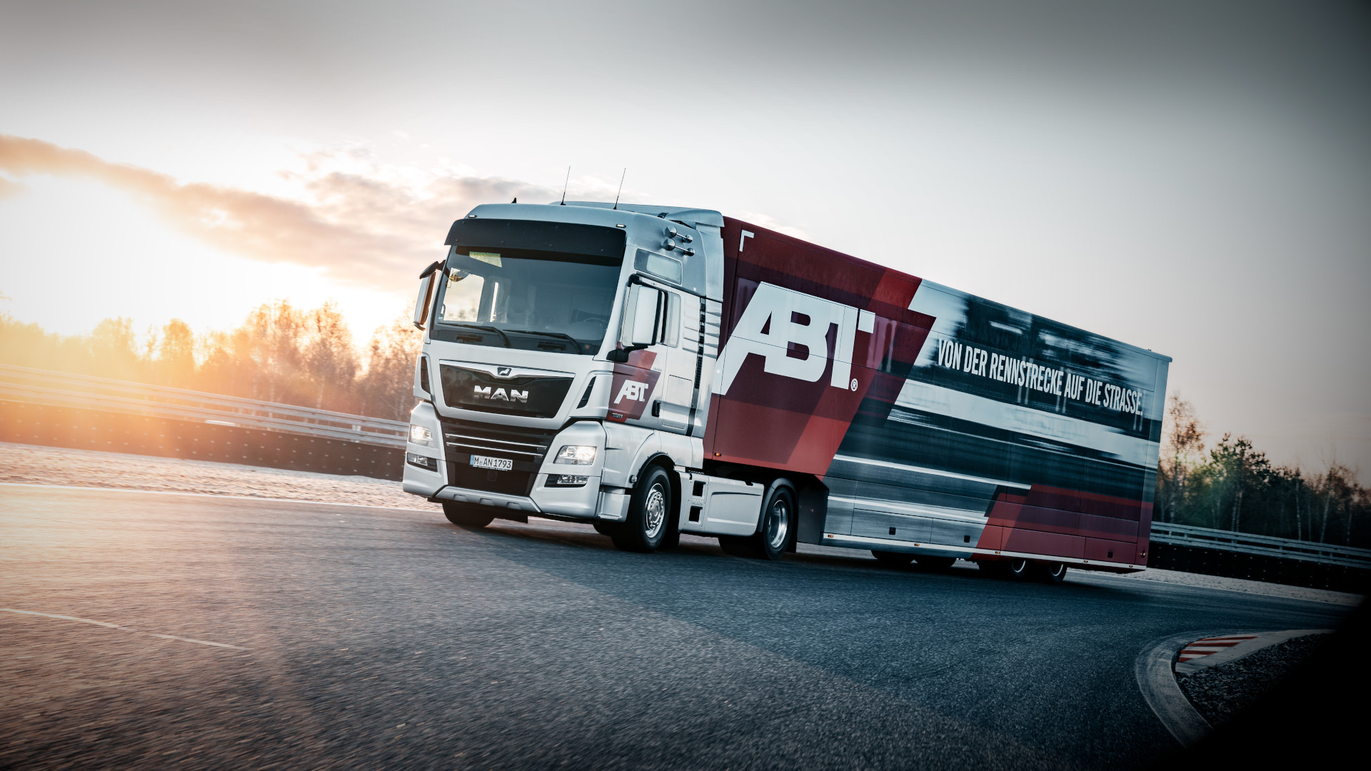 Picture of an ABT motorsport truck on the race track
